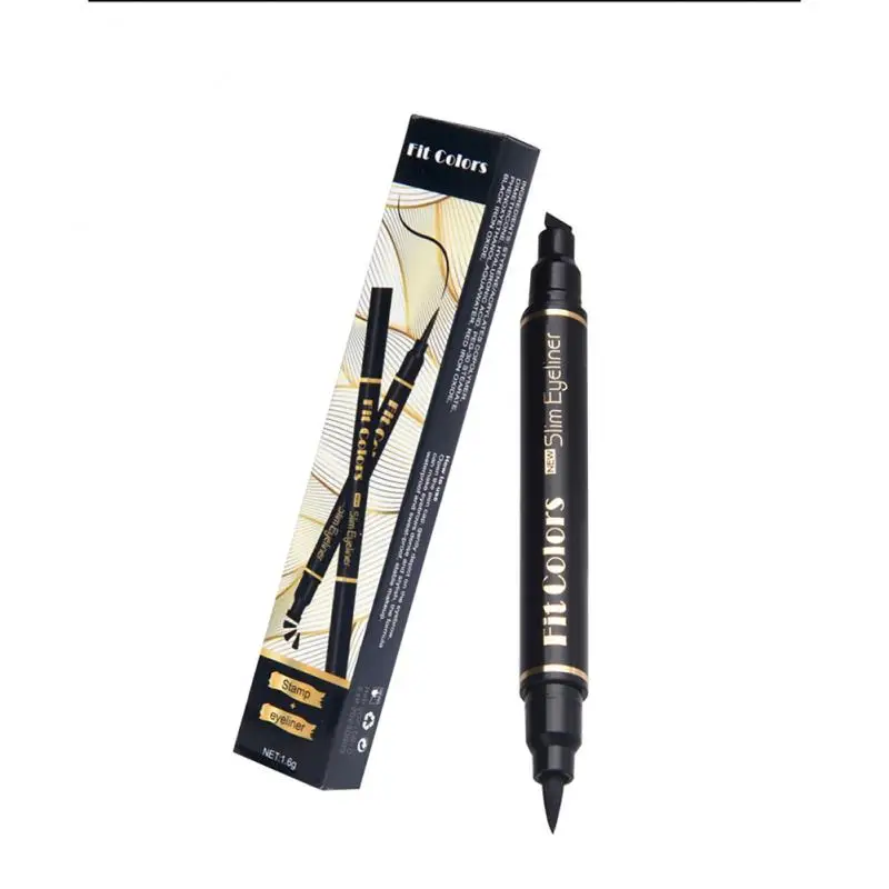 

2 In1 Eyeliner Stamp Liquid Eyeliner Pencil Waterproof Quick Dry Eye Liner Pencil Makeup Stamps Seal Pen Stamp Eye Liner TSLM1