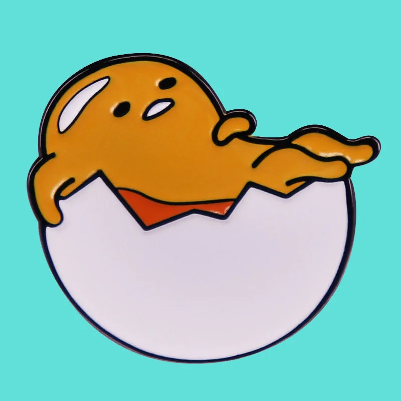 

Cute Egg Brooch Cartoon Yolk Doll Enamel Pin Metal Badge Jacket Bags Fashion Cartoon Accessories
