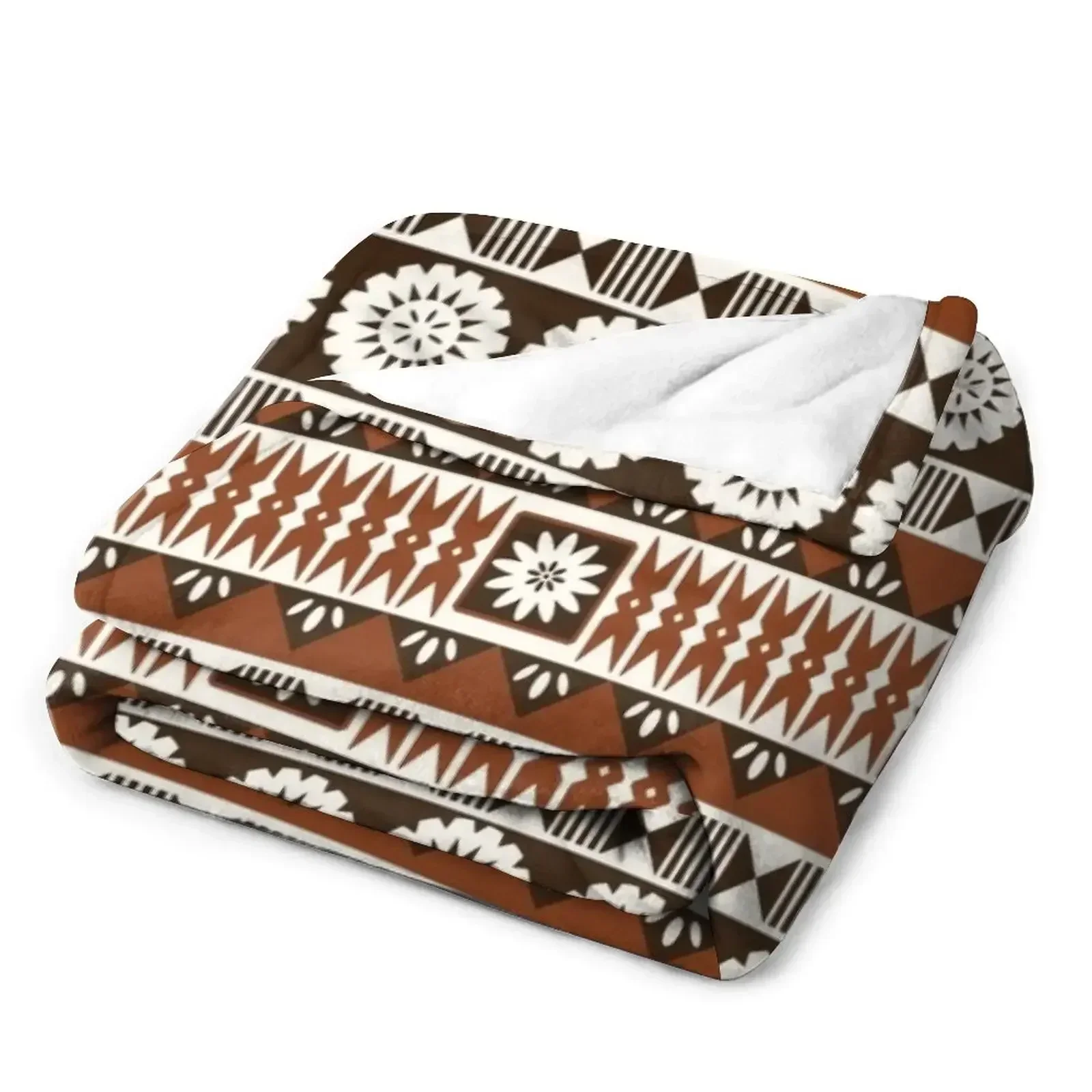 Fijian Masi 2/Neutrals Throw Blanket Свободные термоодеяла и пледы Роскошные одеяла