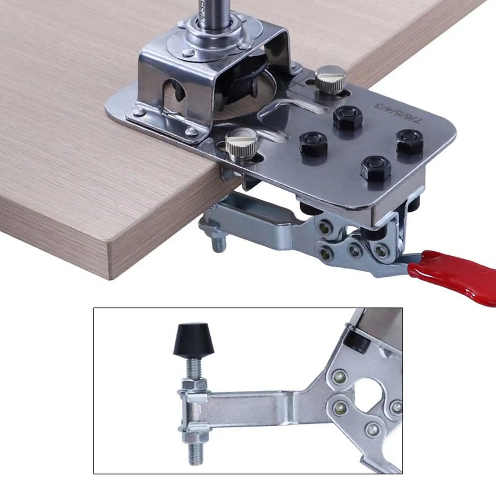 

35mm Concealed Hinge Boring Jig Fixture with Template Drilling Doweling Puncher Fixtures for Wood Cabinets Cupboard Door Kitchen