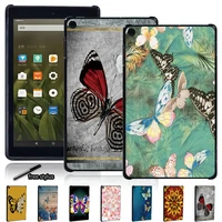 tablet hard shell case for fire 7579thhd 8678thhd 10579th shockproof butterfly series slim back cover stylus