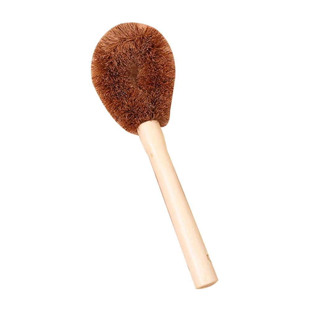 

Coconut Fiber Dish Brush With Long Handle Pot Brush Non-Stick Oil Bowl Kitchen Cleanup Decontamination Tools Can Hang Type Brush