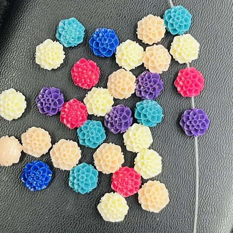 Коралловые помпон бусины 100 шт.