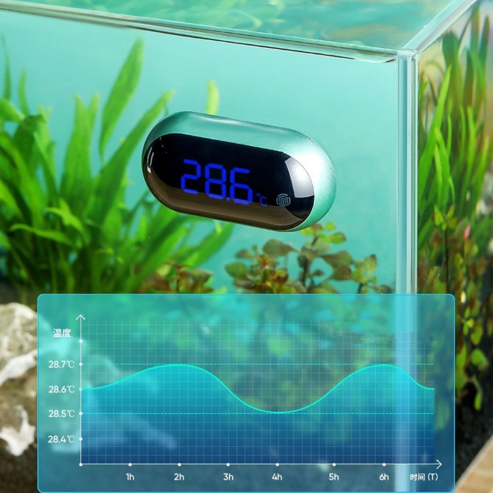

Highly Accurate Fishbowl Thermometer LED Electronical Water Temperature Measuring Tool Mini Professional Water Tank Thermometer