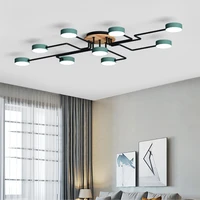 modern thickened oak board led creative design ceiling lamp living room bedroom stuy childrens room hotel room lights