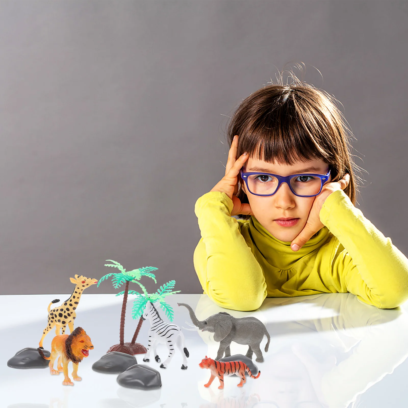 

1 Set Wild Animal Model Toys Simulation Animal Models Children Education Toys