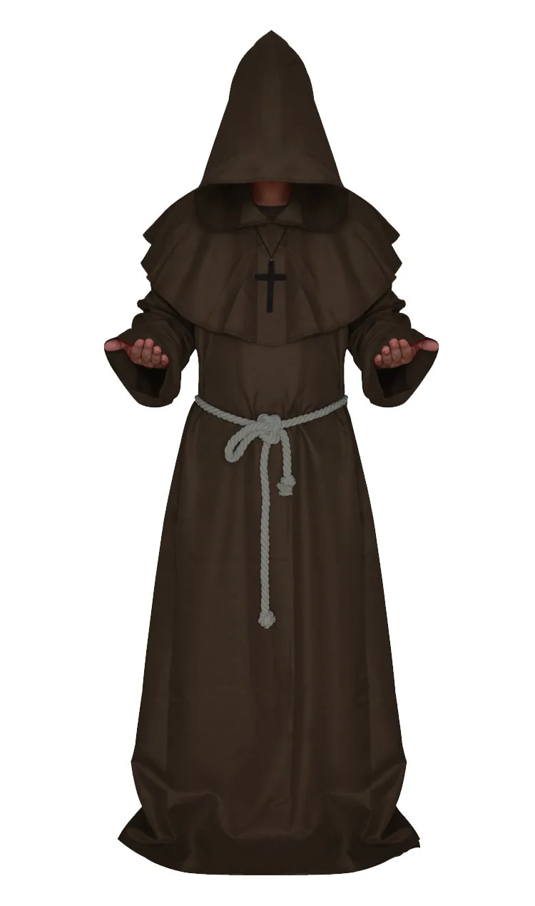 Средневековый верный костюм священника колдуна новый на Хэллоуин для косплея