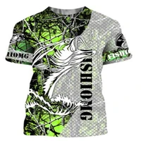 2022 new fishing t shirt style casual digital fish 3d print t shirt men women tshirt summer short sleeve o neck topstees