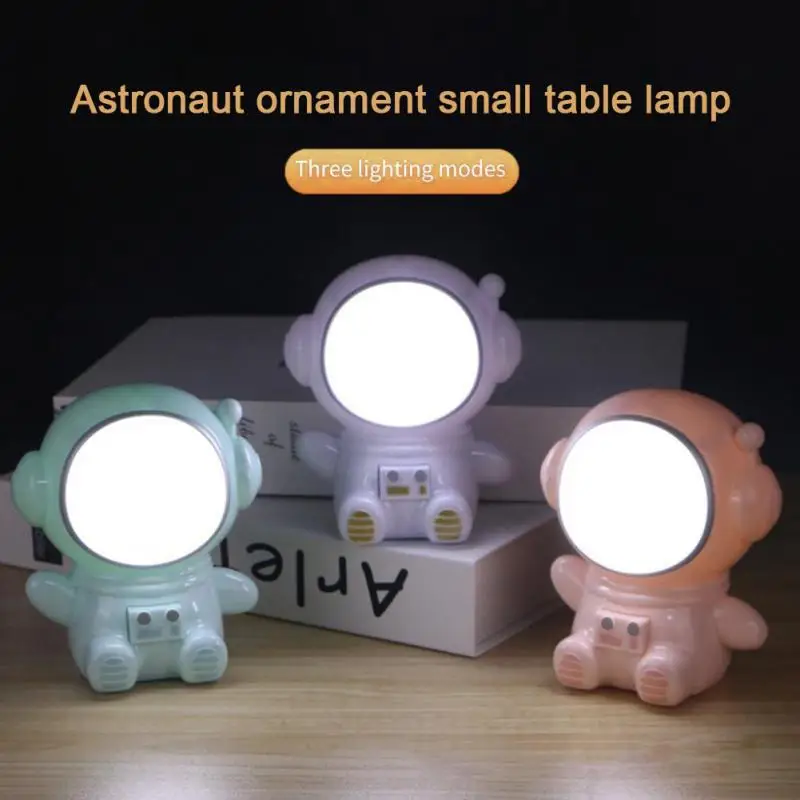 

USB Rechargeable Astronaut Lamp Night Reading Light Kids' Children Room Home Decor Light Birthday Gift Bedroom Decoration