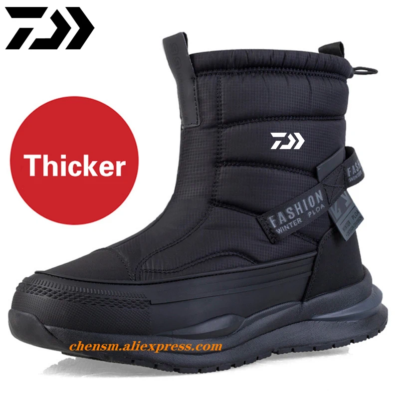 

Ботинки Daiwa мужские зимние для рыбалки, утепленные теплые Нескользящие плюшевые повседневные водонепроницаемые ботинки, несколько цветов