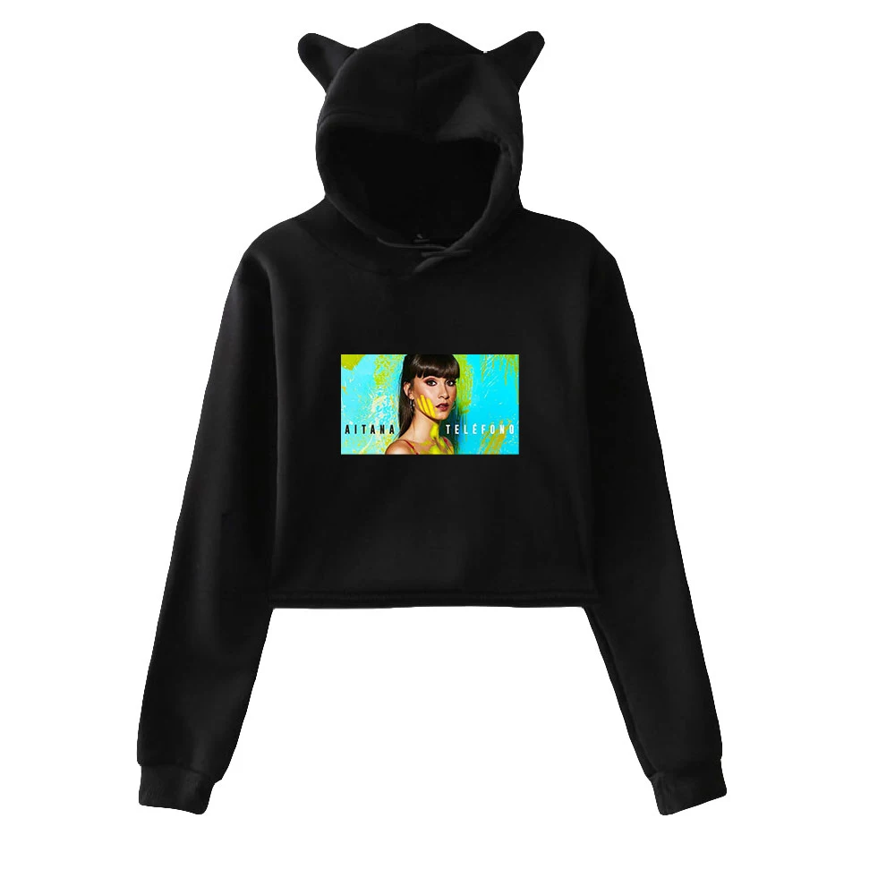 

Woman Hoodie Aitana Ocana Short Hoodie Hip Hop Tops WoWomans Girl Short Hoodied Unique Clothing Fashion Short Sweatshirt