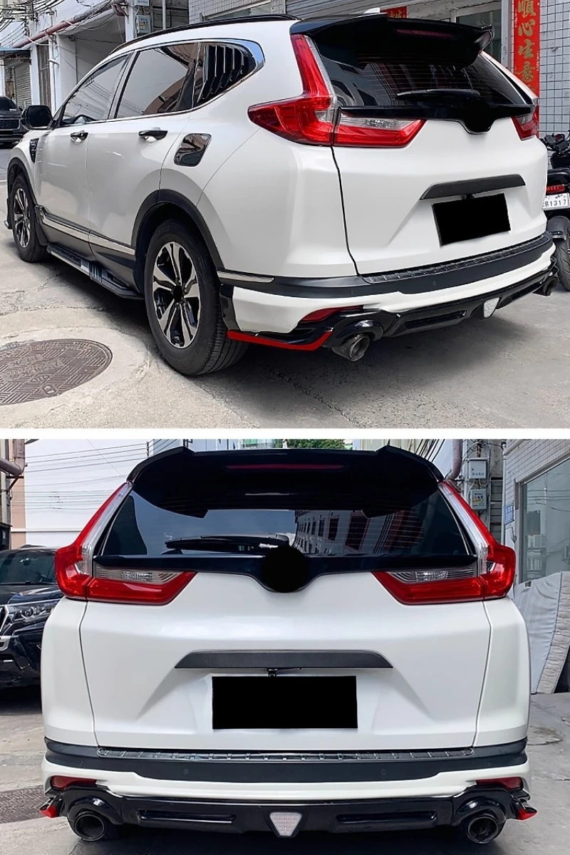 Комплект кузова для Honda CRV 2017-2020, модифицированная спортивная передняя губа, задняя губа с подсветкой, неокрашенный автомобильный спойлер, аксессуары (art.: 3920d2f2ef438) - 3920d2f2ef438