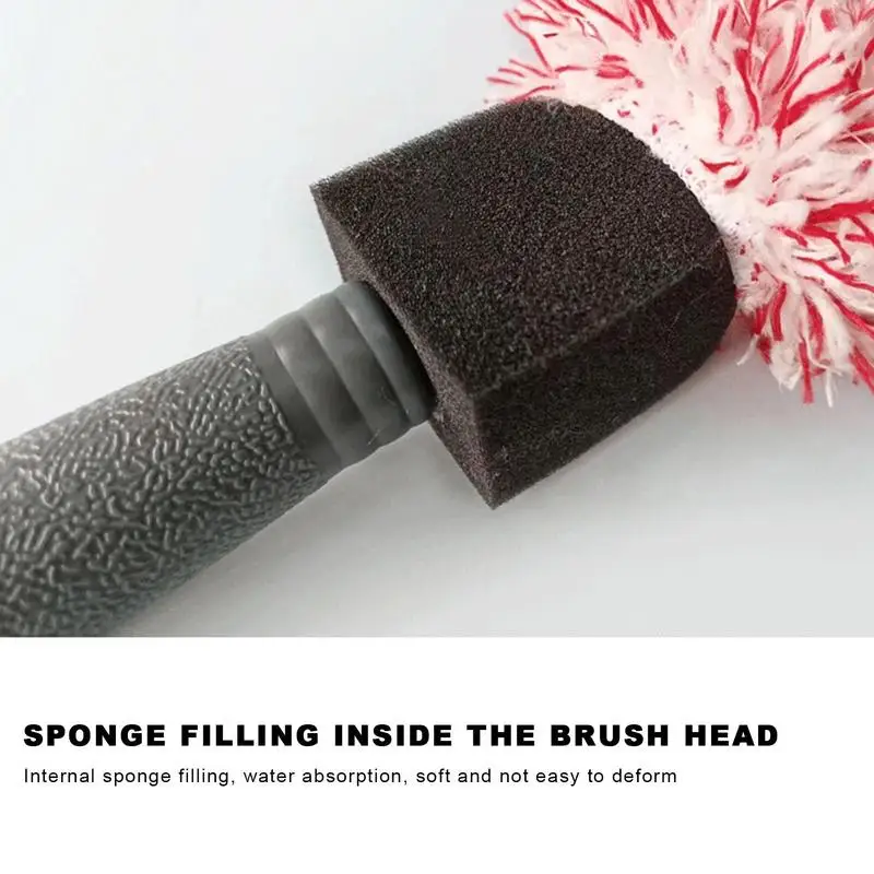 Щетка плюшевая для мойки автомобиля Super Brush колеса премиум-класса нескользящая