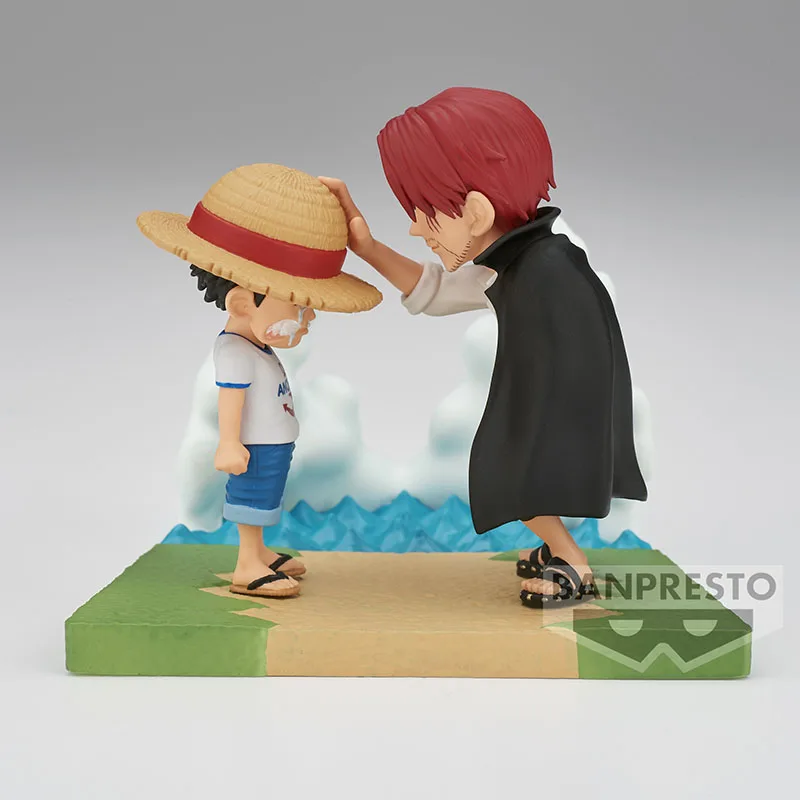 

2023 July Banpresto Kid Monkey D Luffy Shanks Figure Doll Original Bandai Anime One Piece Figurine Toy Model Collection Ornament