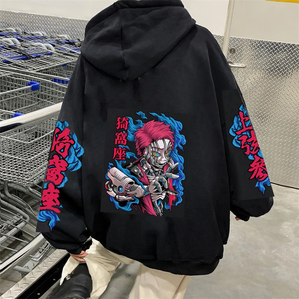 

Anime Hoodie Demon Slayer Akaza Harajuku Hip-Hop Man Woman Streetwear