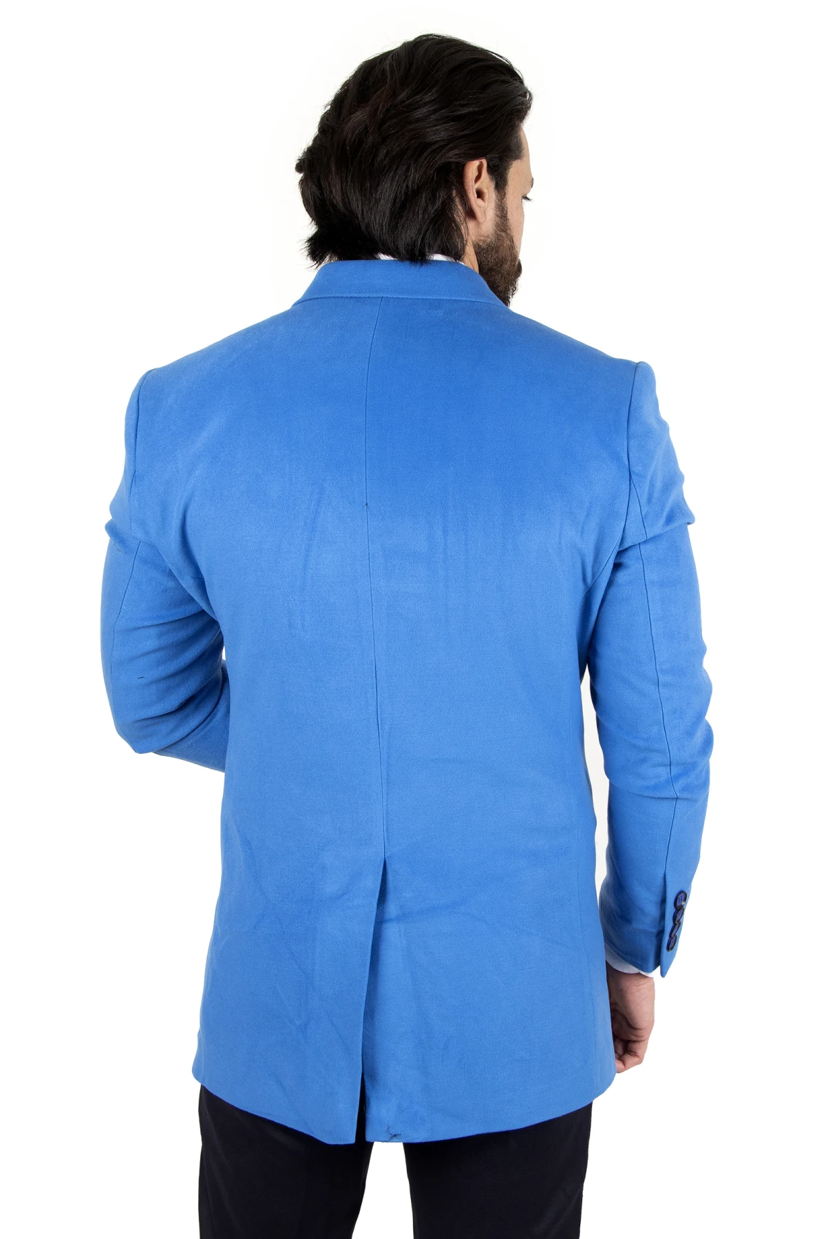 DeepSEA Wide Collar Narrow Cut Double Breasted Coat 2207240