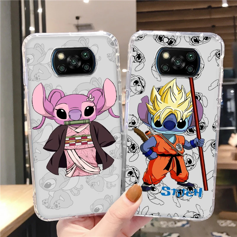 

Disney Stitch Luxury Art Phone Case For Xiaomi Mi Poco X4 X3 NFC F4 F3 GT M4 M3 M2 X2 F2 Pro C3 C40 C3 5G Transparent Cover