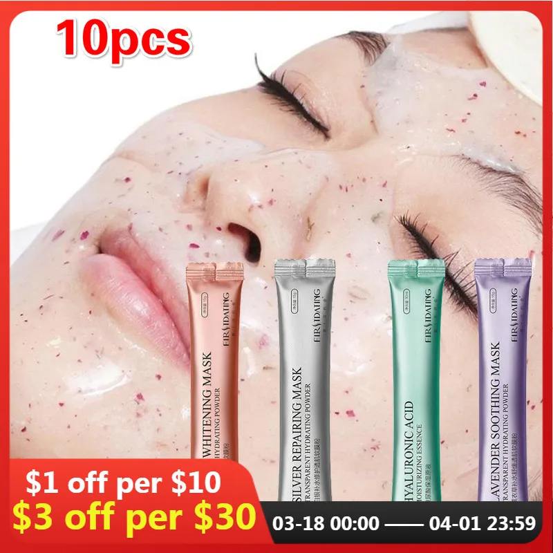 

10pcs Facial Mask DIY SPA Mask Deep Moisturizing Acne Treatment Whitening Anti-Aging Firming Algae Mask Face Skin Care