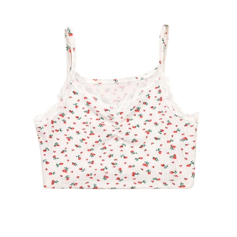 

Summer Girls Top Clothes Floral V-neck Short Style Kids Vest for Girl 2022 New Toddler Children Teens Sleeveless Tees