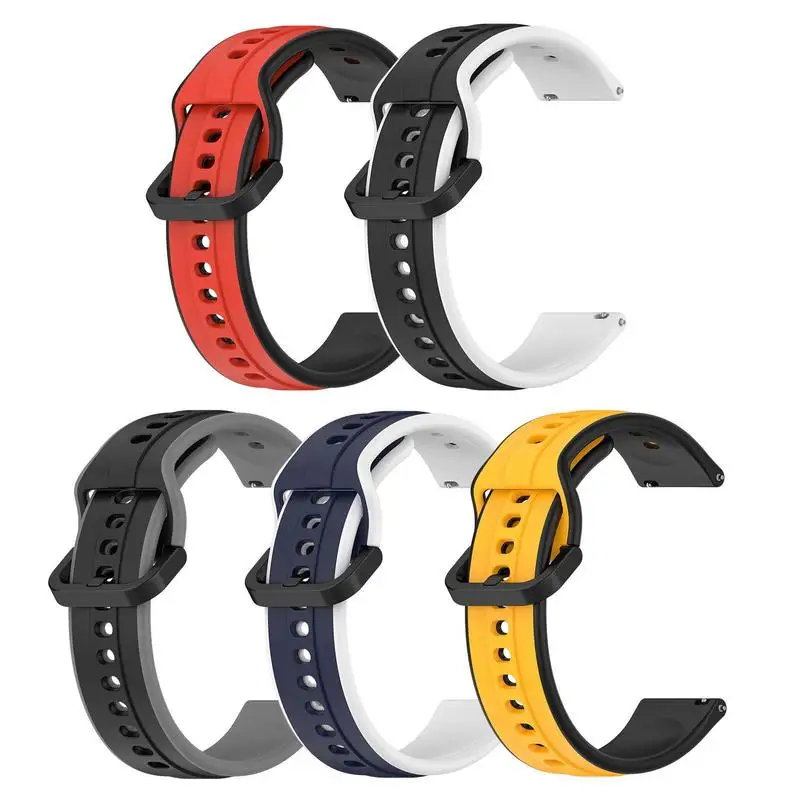 

Silicone Watch Strap Two-tone Watch Strap Replacement Band Replacement Silicone Strap Sport Watch Band For Watch 20mm Applicable