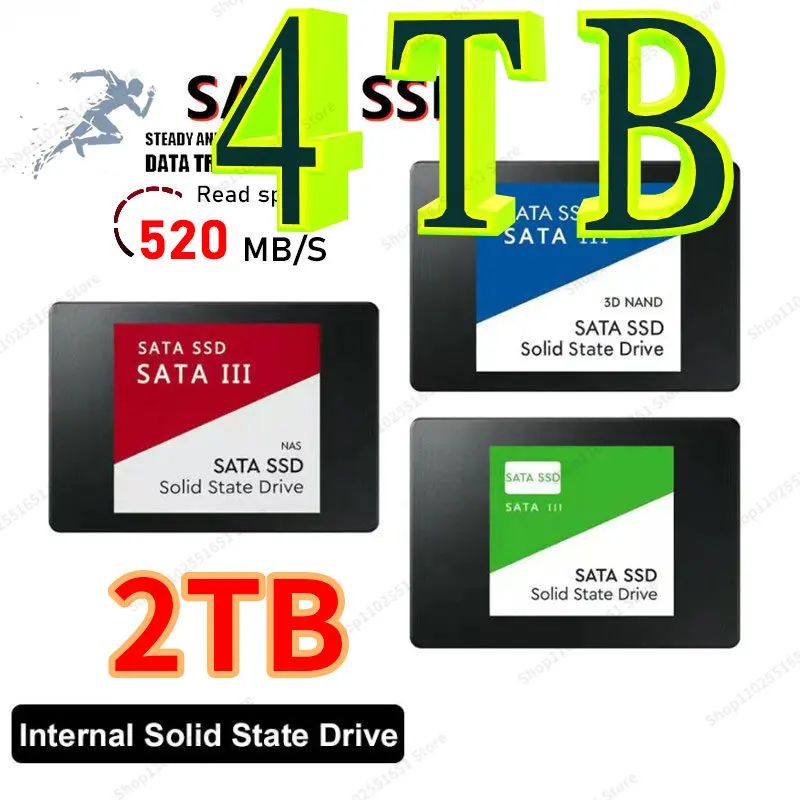 

2.5Inch 4TB 2TB SATA SSD High Speed SSD 2TB Internal SSD M.2 SATA Interface Disco duro de 1 TB For Laptop Computer Notebook SSD