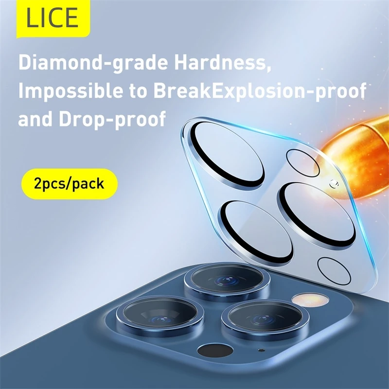 

LICE Back Camera Lens Protector For iPhone 14 13 12 Pro Max Tempered Glass Lens Glass For iPhone Lens Protection Film Glass
