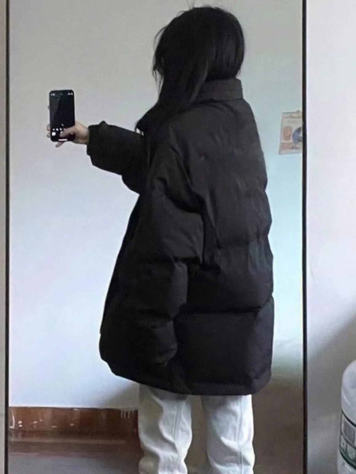 Chubby Girl Большие размеры 50 00 кг Черный пуховик с воротником-стойкой Одежда на