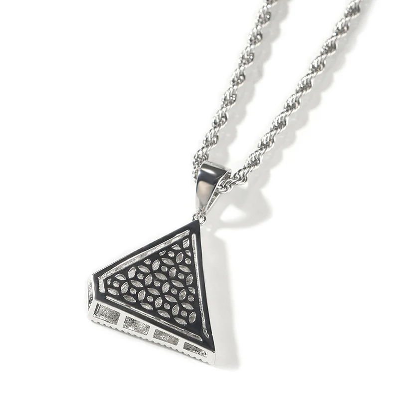 Хип-хоп 3A+ CZ Stone Paved Bling Iced Out The Eye of Horus Pyramid Подвески Ожерелья для мужчин Репер