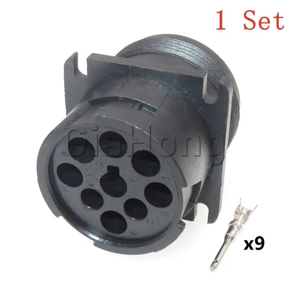 

1 комплект, 9-контактный электрический разъем переменного тока в сборе, автомобильный диагностический интерфейс, розетка HD16-9-1939P HD16-9-1939S, автоматический кабельный разъем