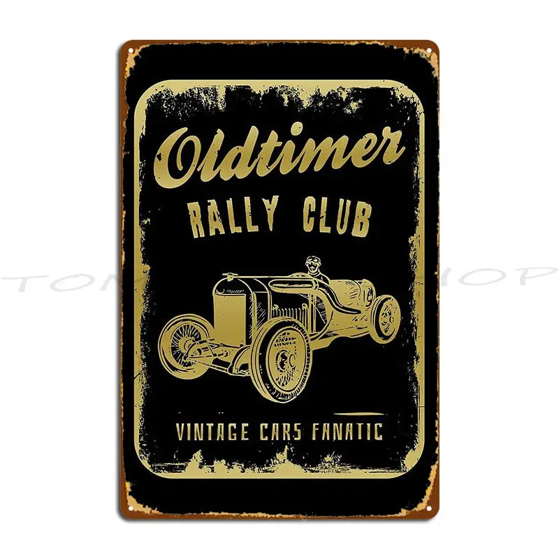Фото Металлическая табличка для гаража Oldtimer Rally Club: настенный декор, создание особой атмосферы в гараже, жестяная вывеска-постер №2