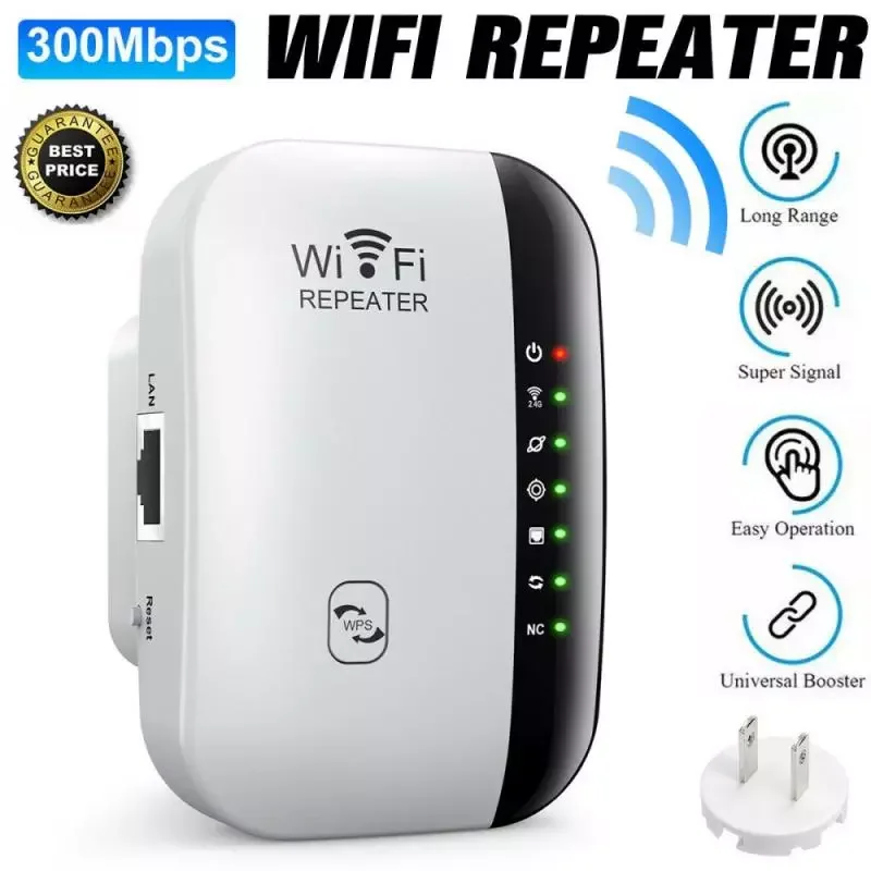 

WiFi Repeater WiFi Extender 300Mbps Router WiFi Signal Amplifier Wi Fi Booster Long Range Wi-Fi Repeater Access Point