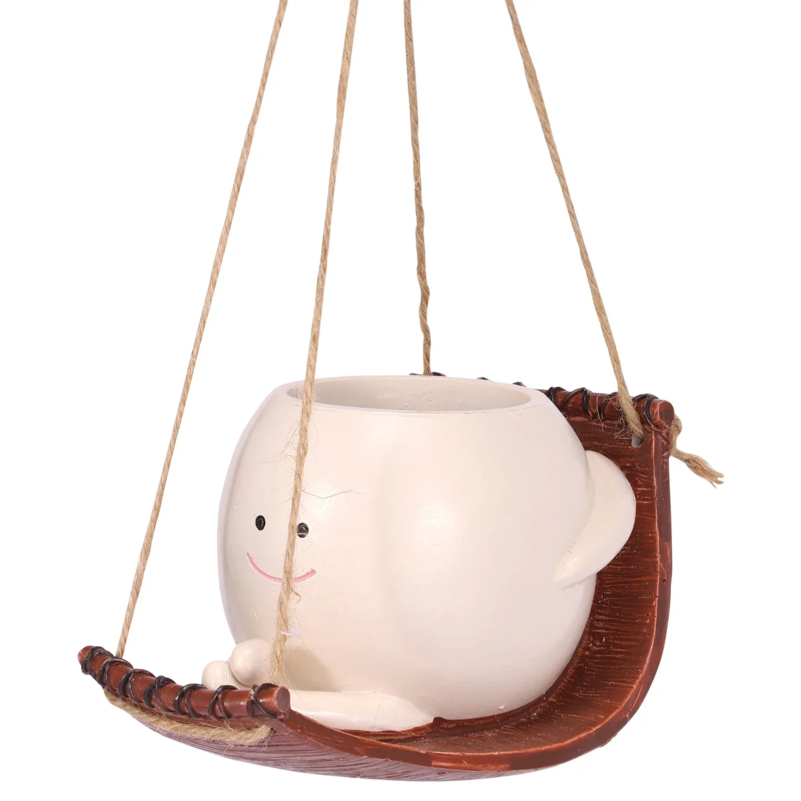 Качели-горшки кашпо с улыбкой для цветов подвесной гамак из смолы растений в