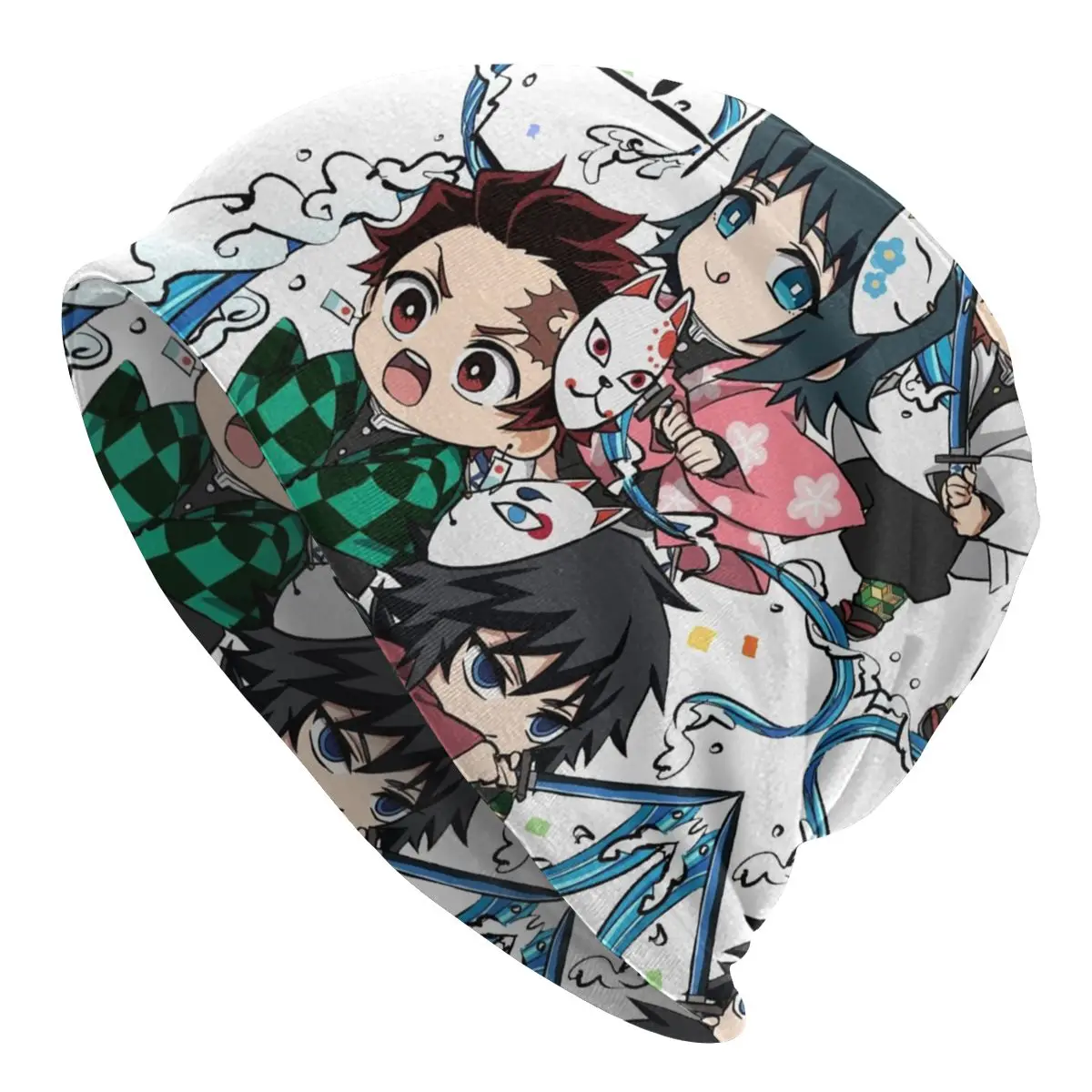 

Winter Warm Bonnet Femme Knitted Hats Fashion Kimetsu No Yaiba Kids Party Beanie Cap Demon Slayer Beanies Caps For Men Women