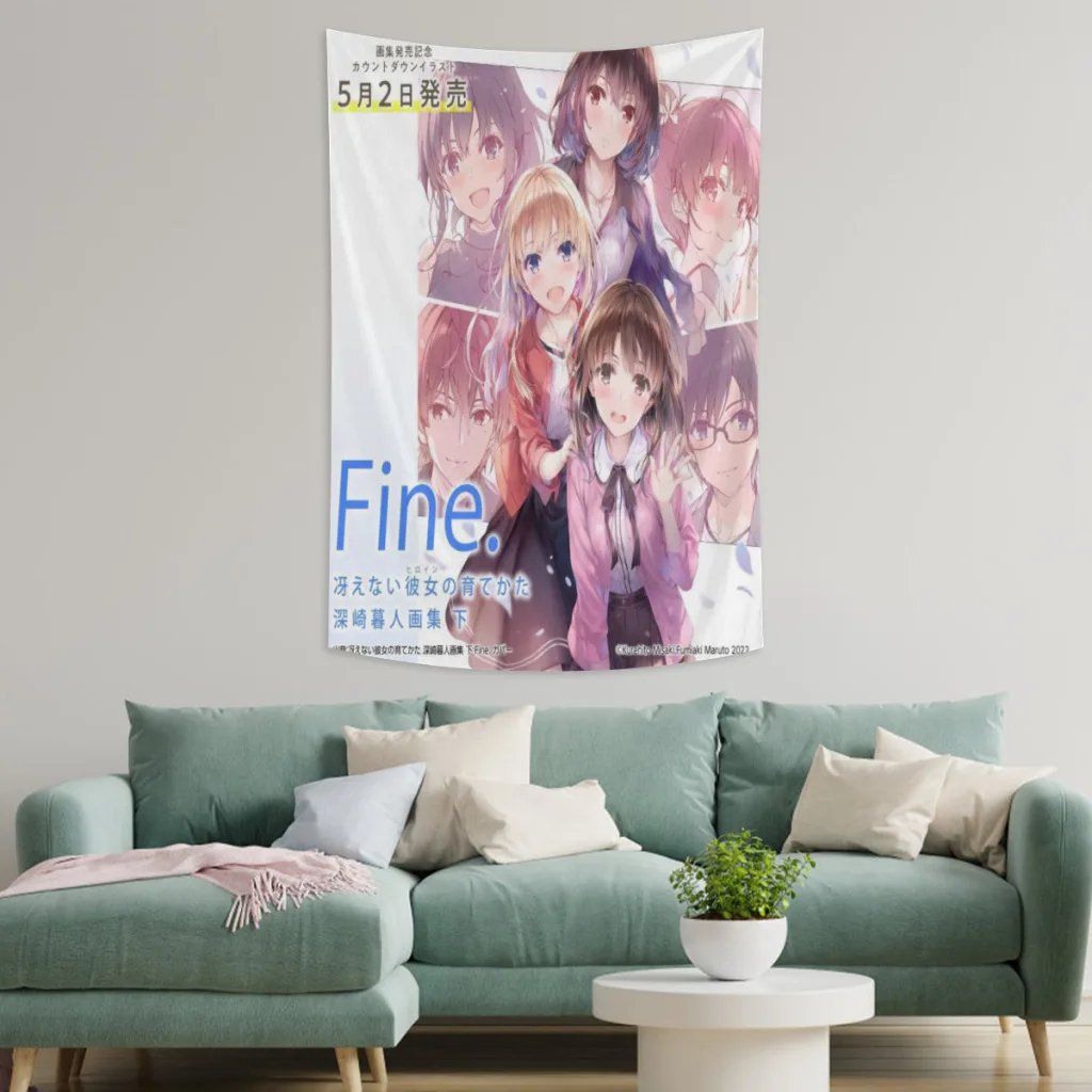 Настенный гобелен с аниме девушкой геройская прохожий японское кавайное