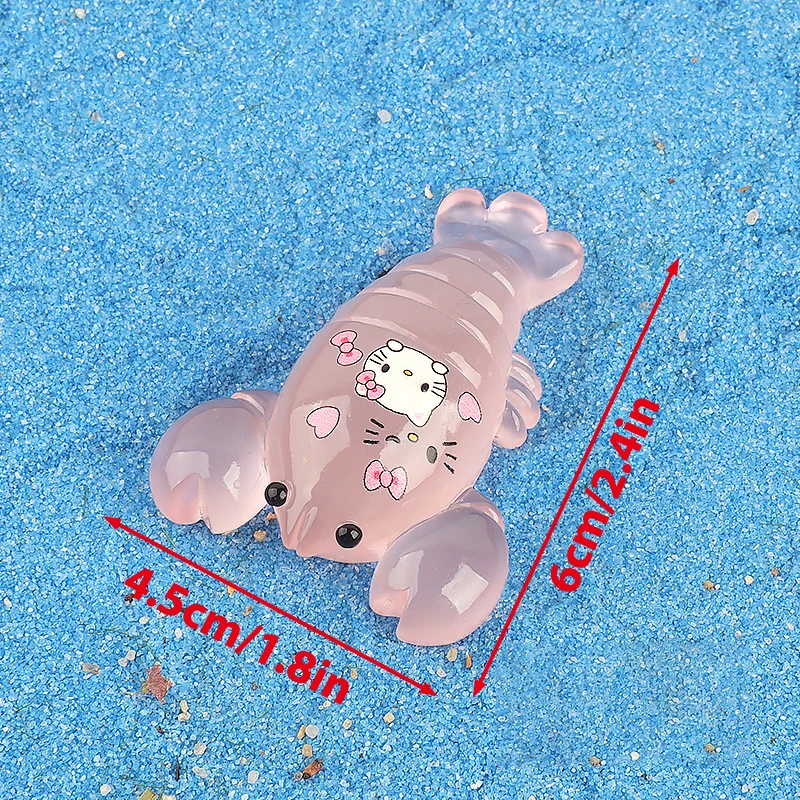 Светящиеся миниатюрные фигурки раков украшение для сада милые микросветящиеся в