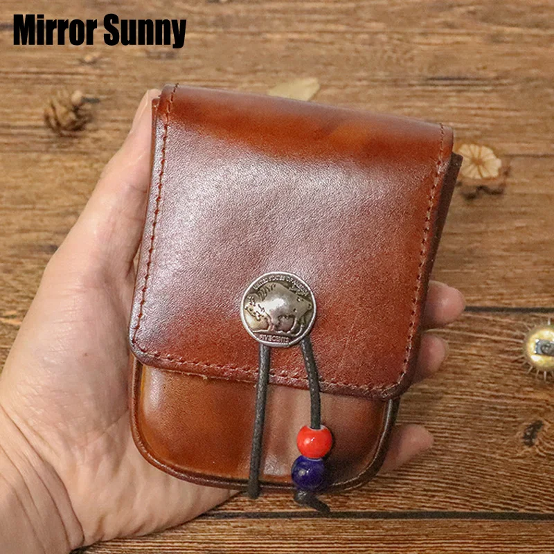 Сумка из воловьей кожи растительного дубления, в стиле ретро