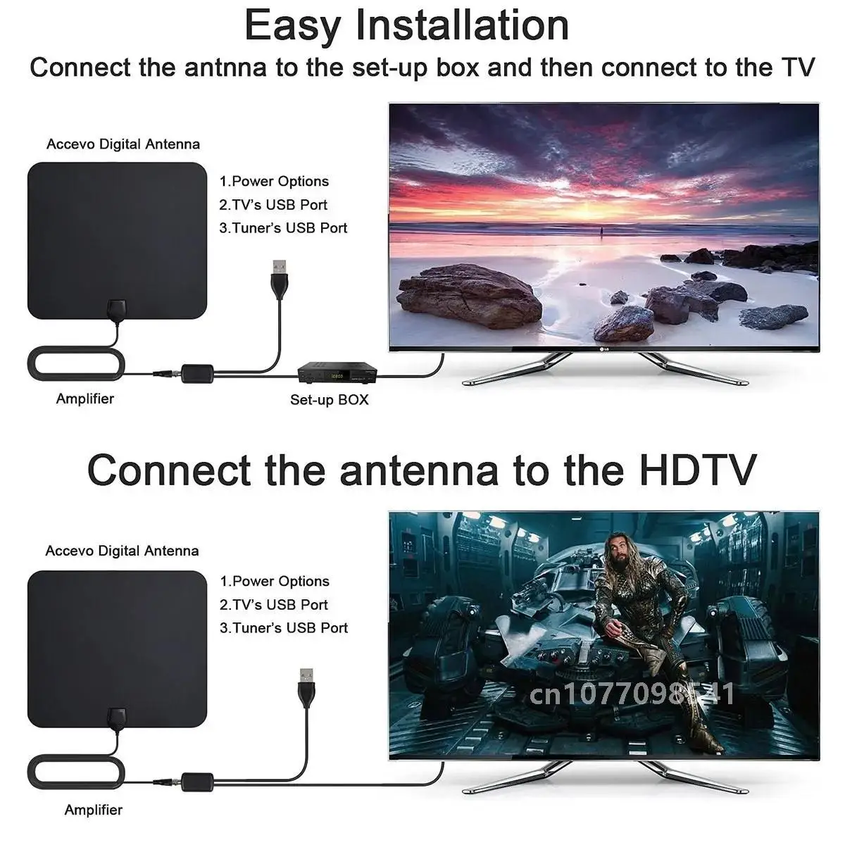 Телевизионная антенна Polska линии DE Oscam 4K HD TV Box DVB Digital EU Stecker cccann Antenna flache Design