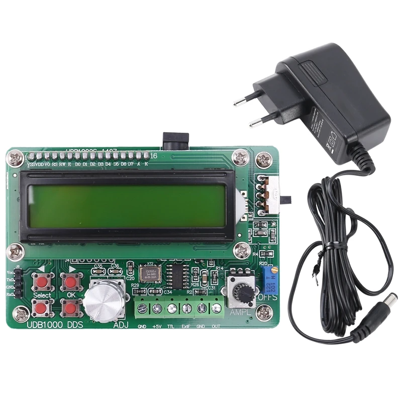 

UDB1008S DDS Function Signal Generator Frequency Meter Counter Sine Pulse Duty Cycle Communication,EU Plug