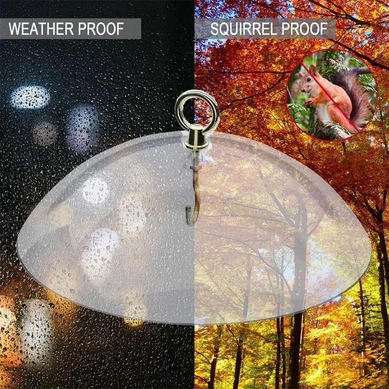 

Hanging Bird Feeders Rain Cover Suspended Dome Protector Convenient Protective Cover Outdoor Yard Protector