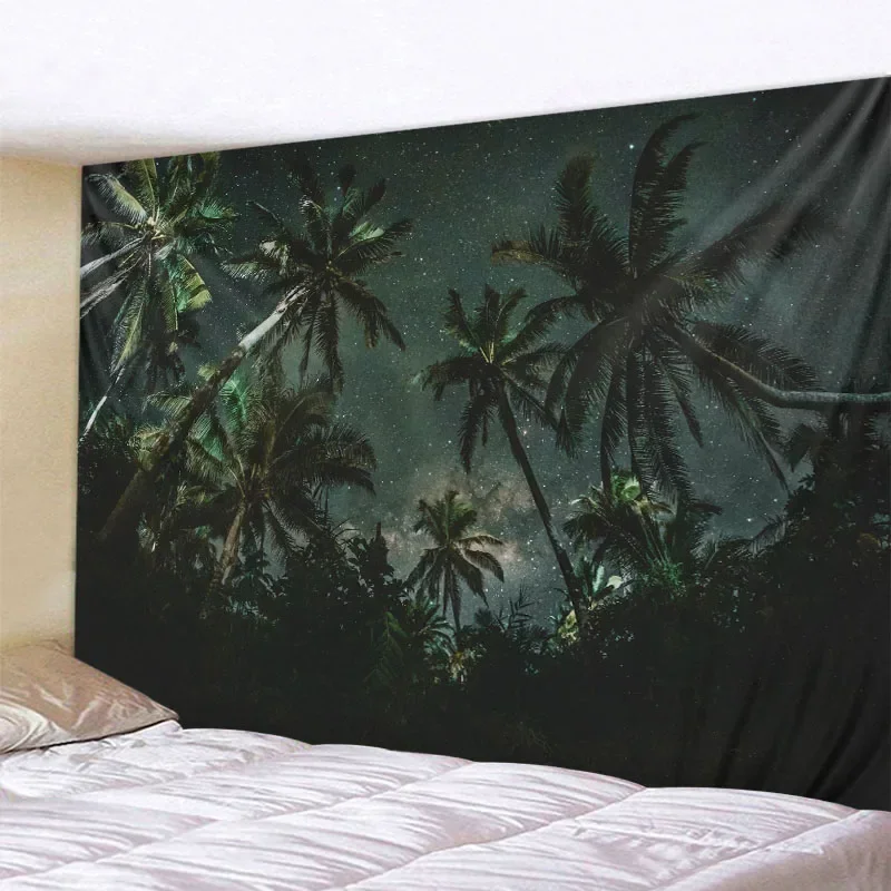 Vast Milky Way scene decorative tapestry charming starry sky landscape psychedelic living room bedroom home decoration