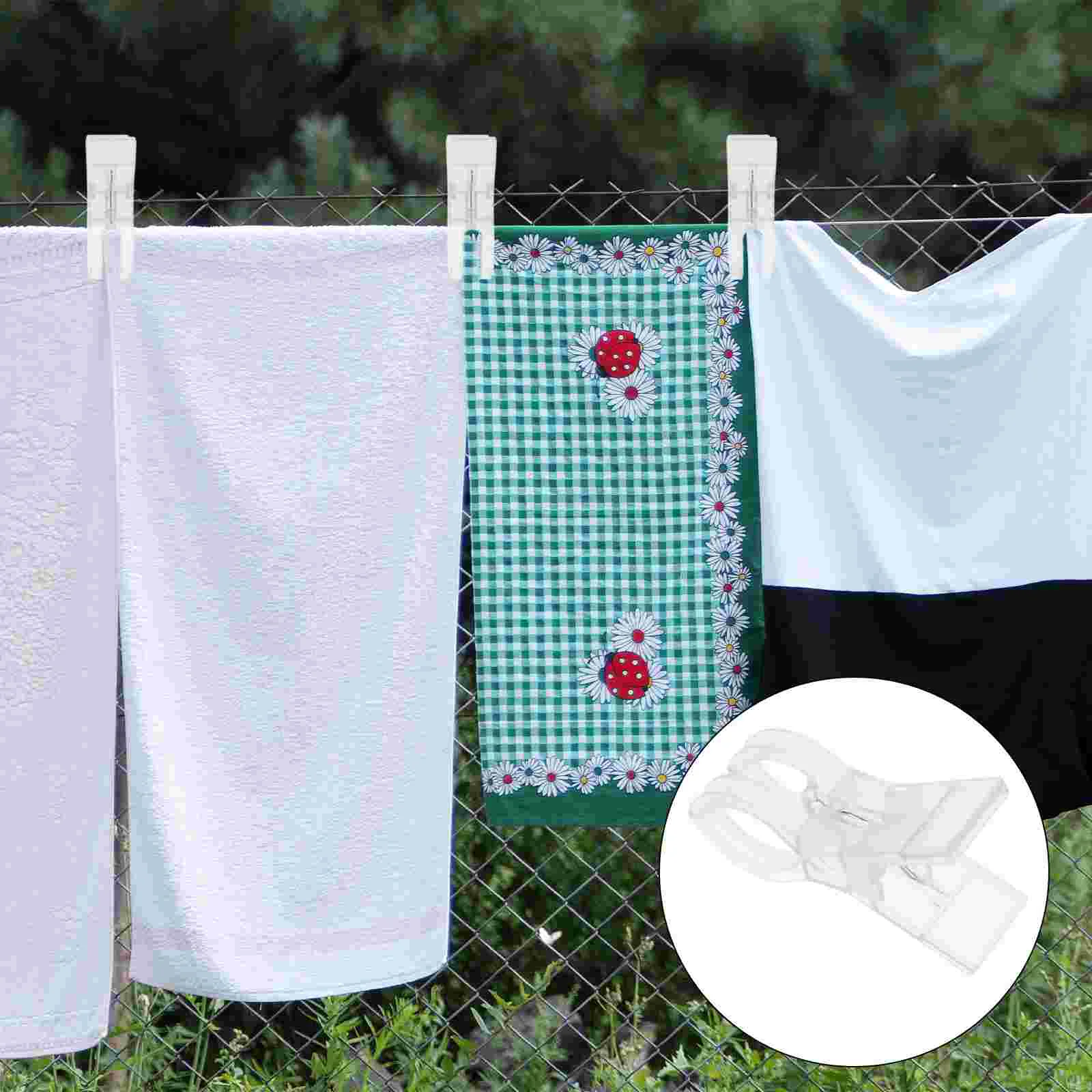 

4 Pcs Wall Hangers Clothes Blanket Clips Clothing Windproof Clothespins Abs Clamps Drying Plastic Quilt