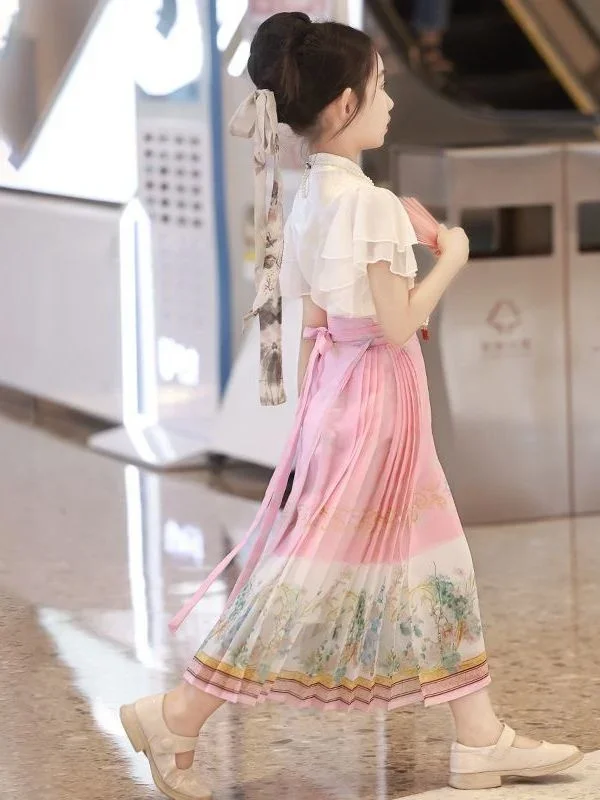 Блузка женская с принтом юбка рисунком