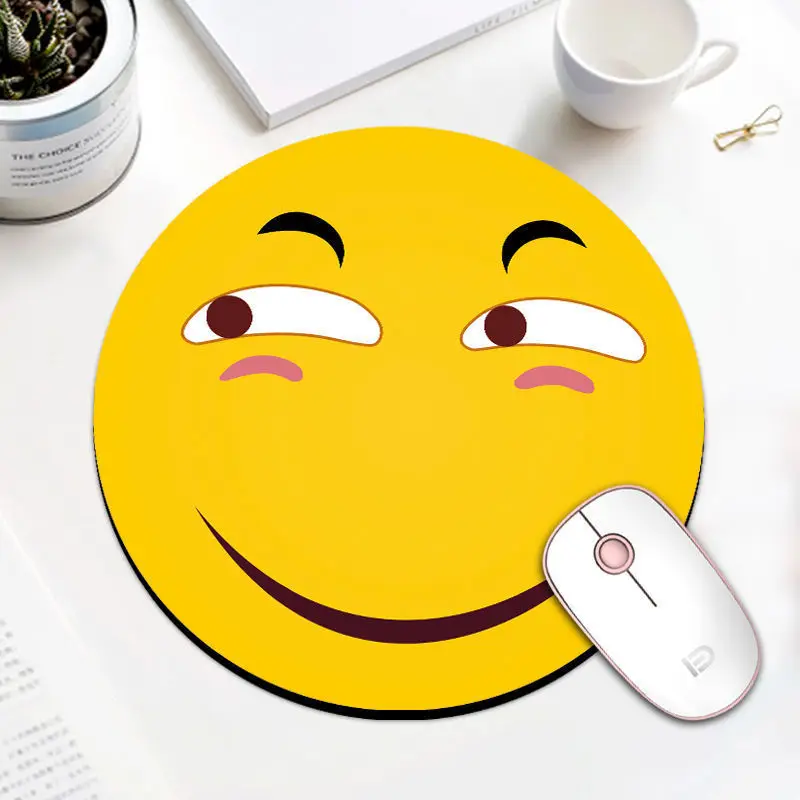 

Round Cartoon Mouse Pad Soft Mat for Game Computer Cap Desk Mat Pads Non-Slip Rubbe PC Waterproof Office MousePad 20cm