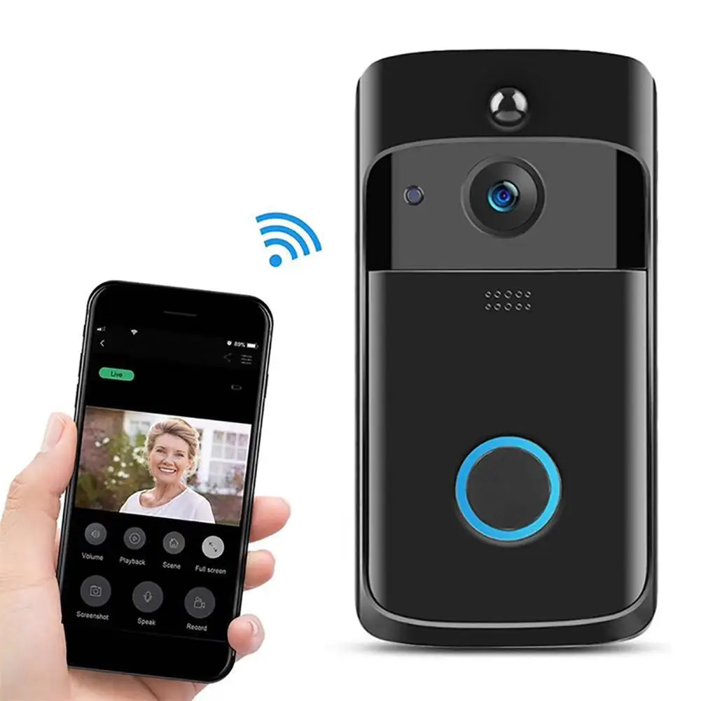 

Smart Camera Wifi Doorbell 720p Video Intercom Wireless Doorbell Cloud Storage Aiwit App Rainproof Home Security Camera