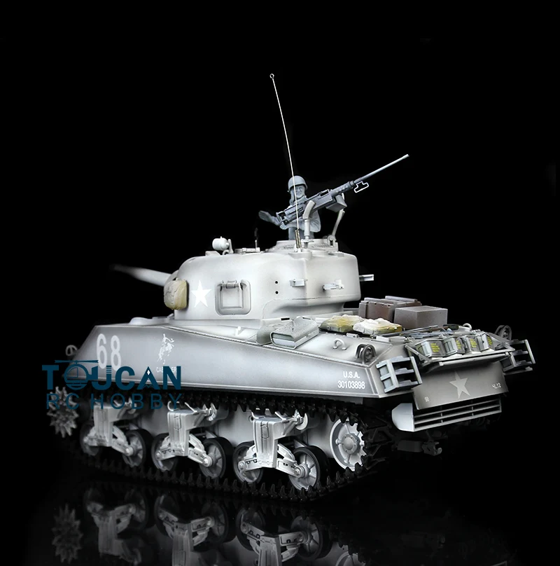 Heng Long 1/16 Ver 7 0 Snow Pro Sherman Радиоуправляемый Танк 3898 360 ° револьверный металлический