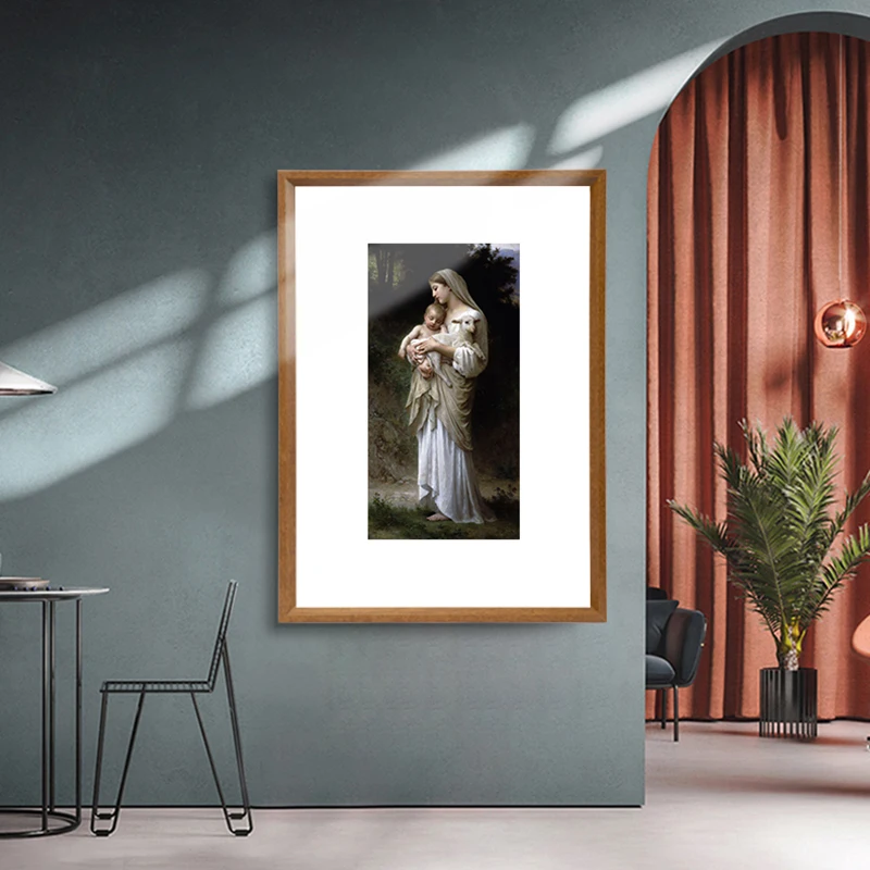 

Minimalist Wooden Large Photo Frame Family Living Room Photo Frame Rectangular Children Wall Hanging Ramki Na Zdjecie Home Item