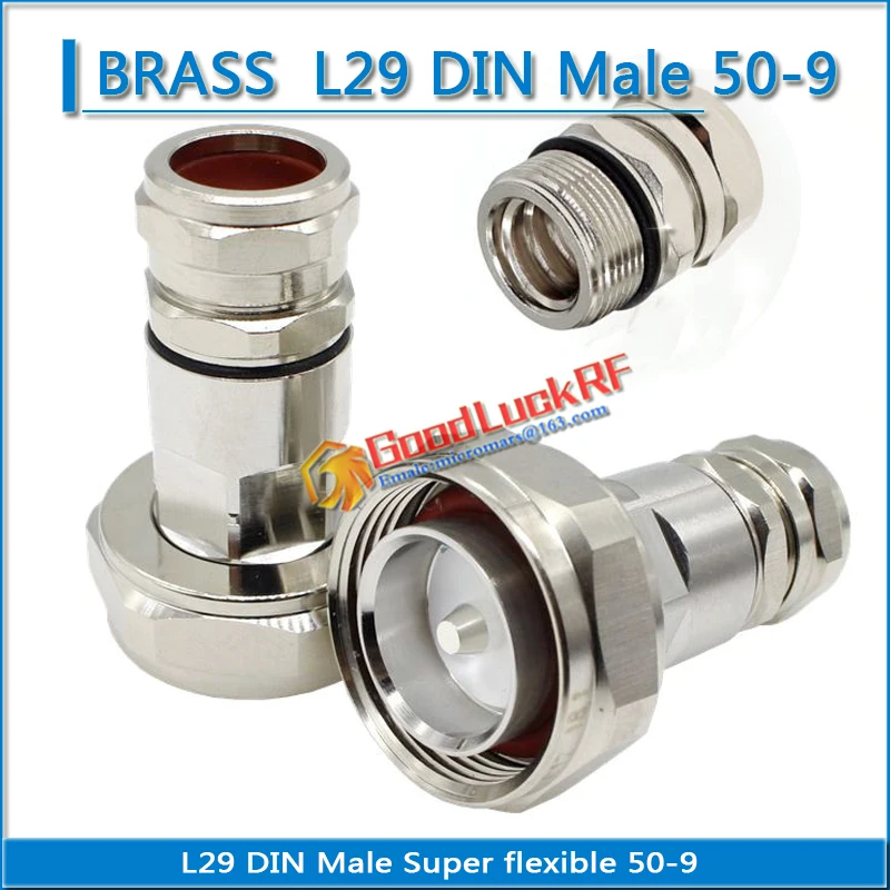 

1X Pcs L29 Din Male Clamp Solder 1/2" super flexible feeder connector 50-9 RF connector Standard Andrew Brass Coaxial