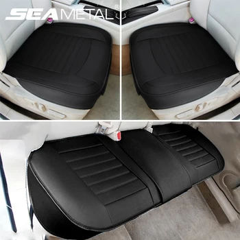 SEAMETAL 프리미엄 자동차 시트 커버, PU 가죽 포장 차량 시트 프로텍터 쿠션, 세단 SUV 트럭 픽업용 범용 미끄럼 방지