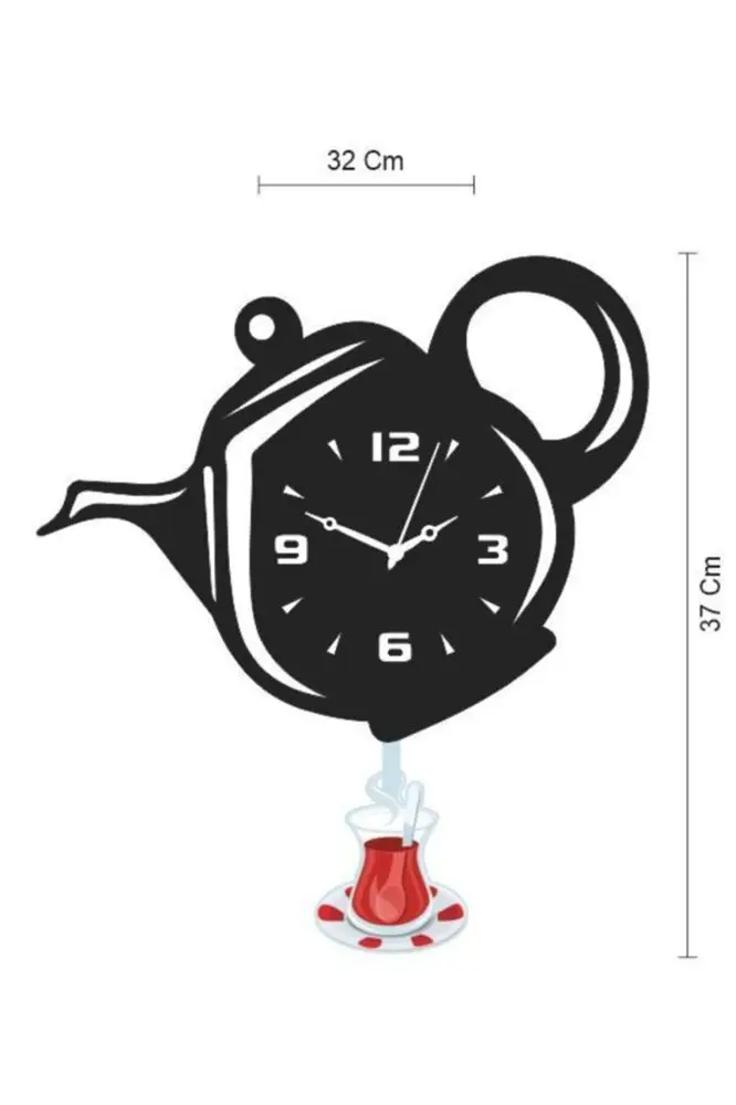 Декоративный черный деревянный кухонный стол с часами в стиле пять чайных | Дом и