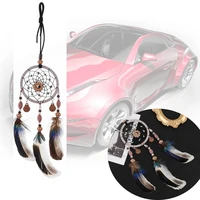 car decorative rear view mirror catcher dream feather pendant auto interior accessories handicraft ornament women girls gifts